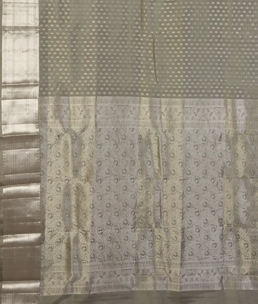Grey Handwoven Kanjivaram Silk Saree T4491194