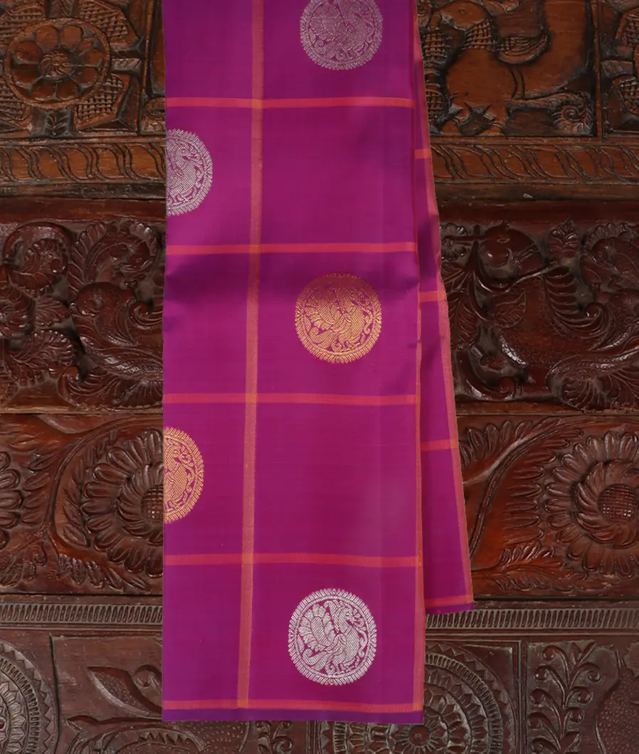Purple Handwoven Kanjivaram Silk Saree T462362-image