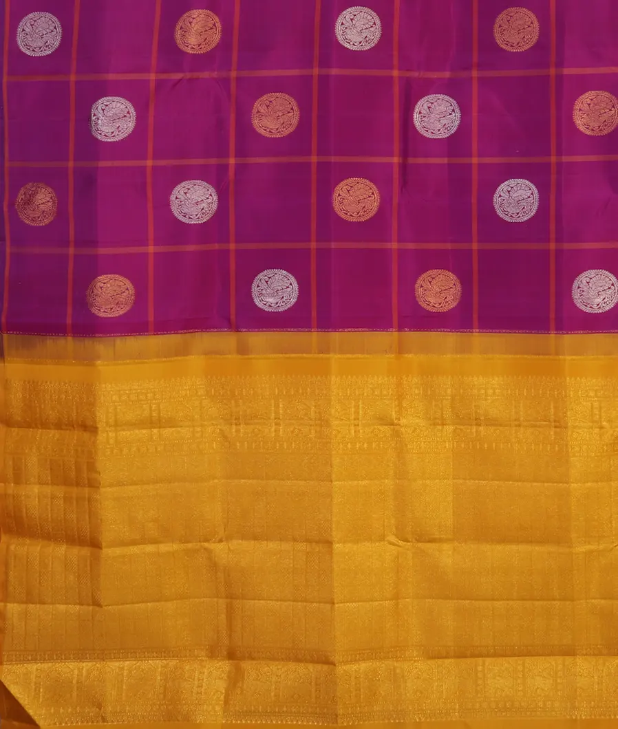 Purple Handwoven Kanjivaram Silk Saree T4623624