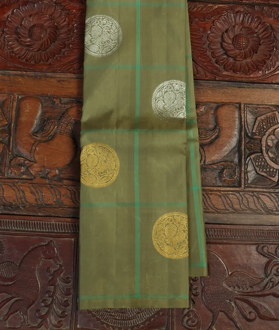 Green Handwoven Kanjivaram Silk Saree T437503-image