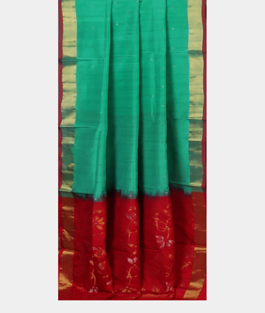 Turquoise Blue Uppada Silk Saree T3828842