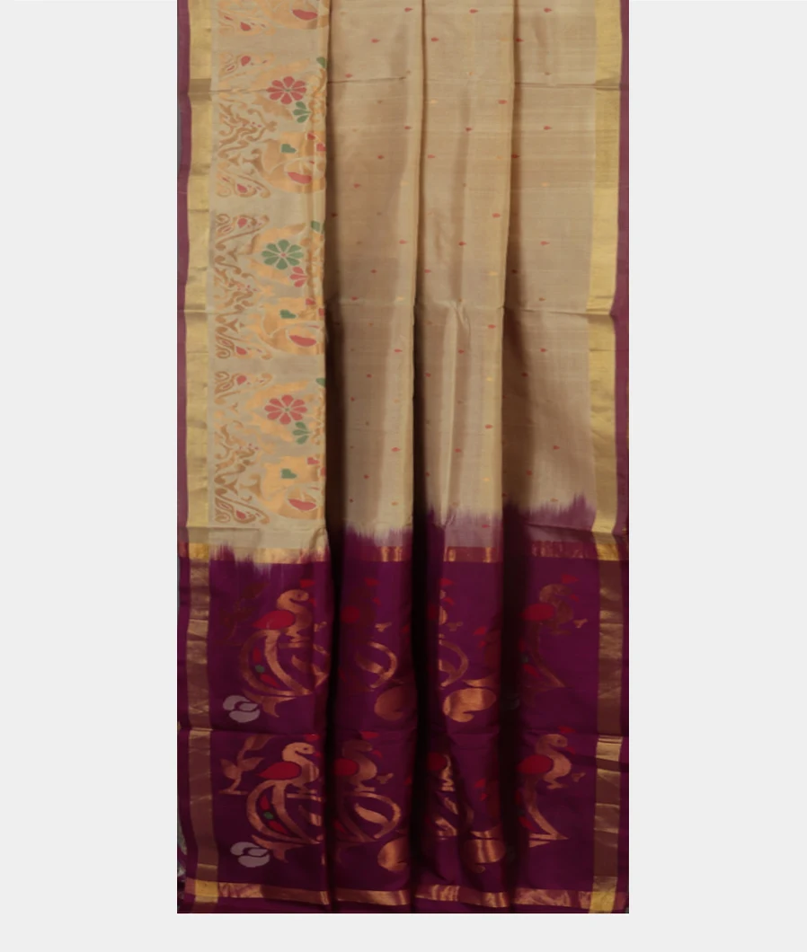 Beige Uppada Silk Saree T4043282