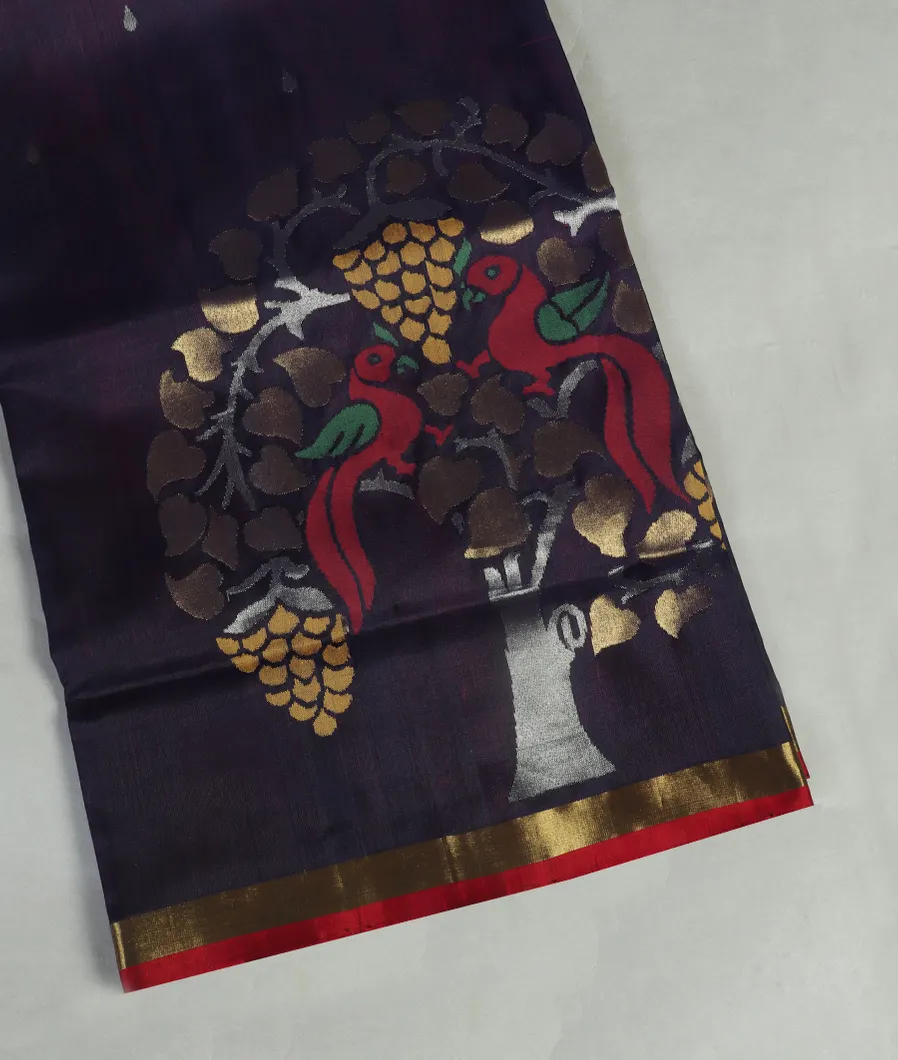 Blue Uppada Silk Saree T453866-image