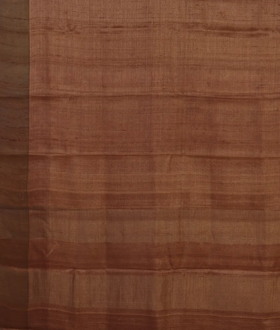 Brown Woven Tussar Saree T4626374