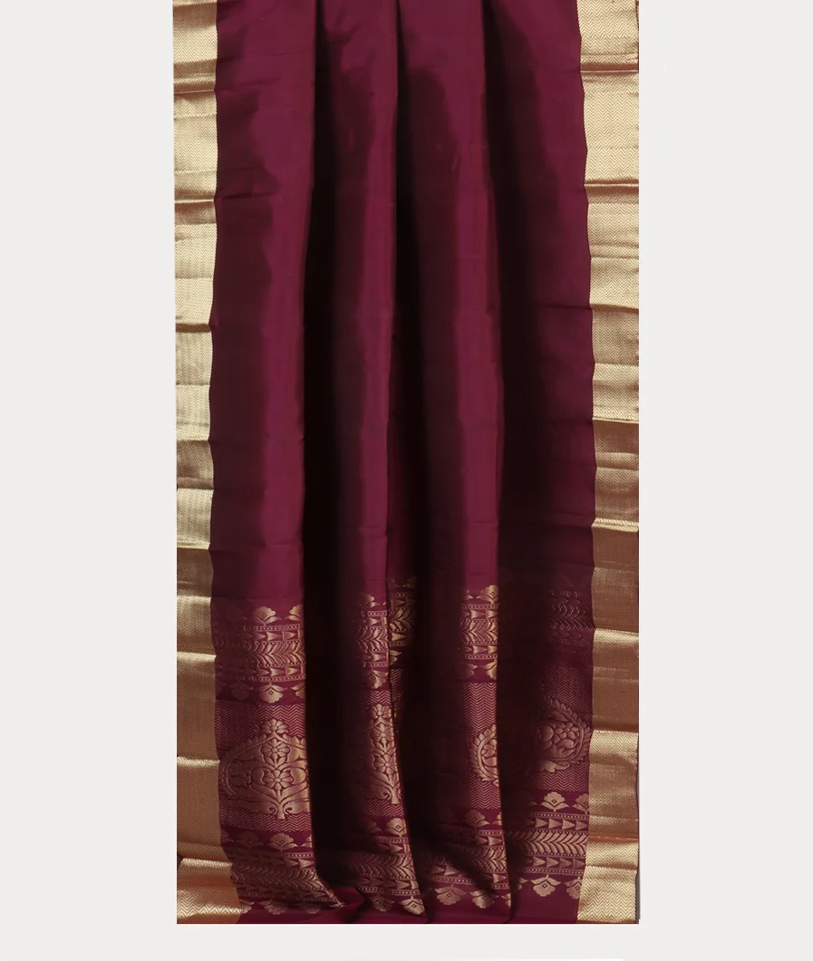 Burgundy Soft Silk Saree T4608582