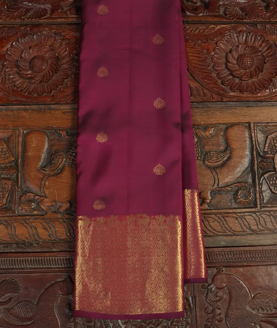 Burgundy Soft Silk Saree T446342-image