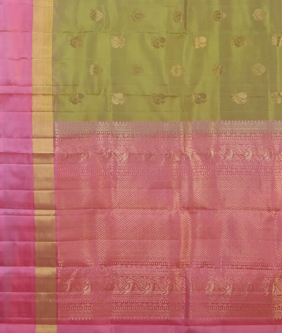 Green Soft Silk Saree T4628734