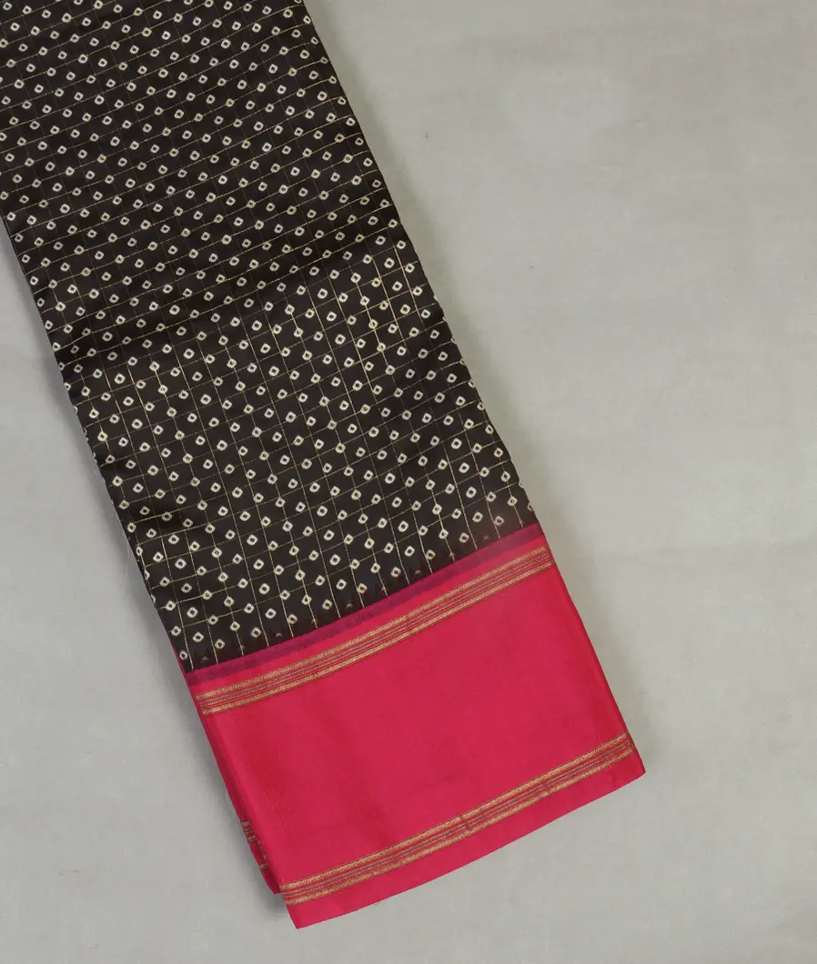 Black Printed Soft Silk Saree T463126-image