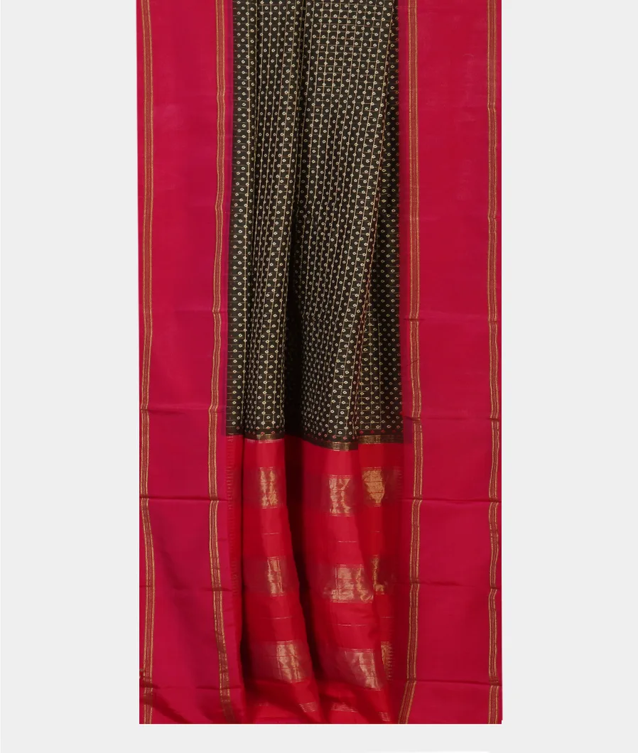 Black Printed Soft Silk Saree T4631262