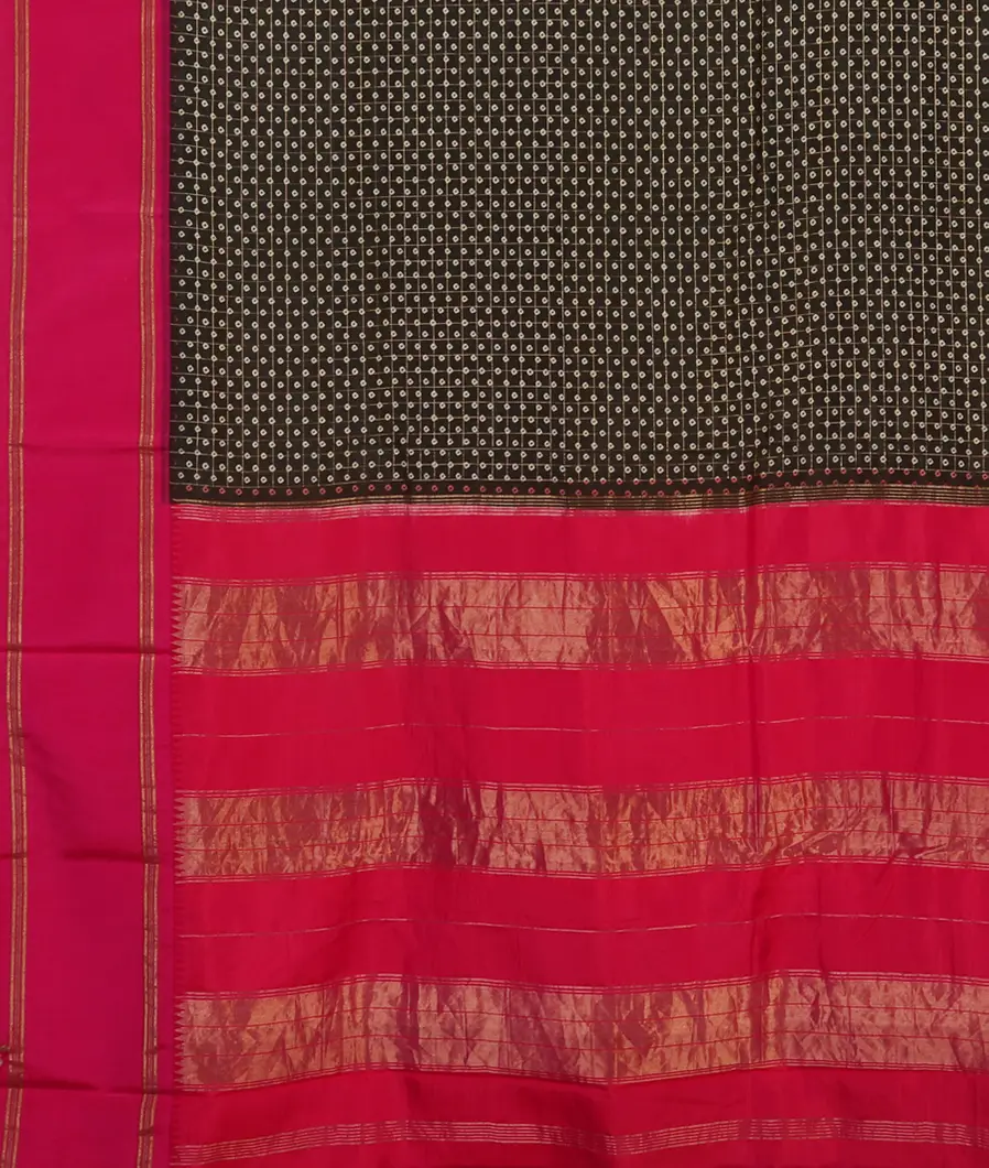 Black Printed Soft Silk Saree T4631264