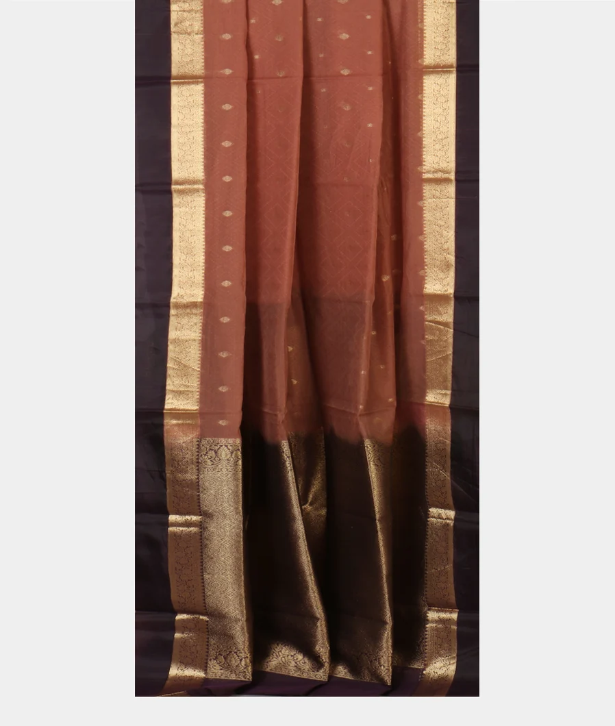 Rust Silk Cotton Saree T4628242