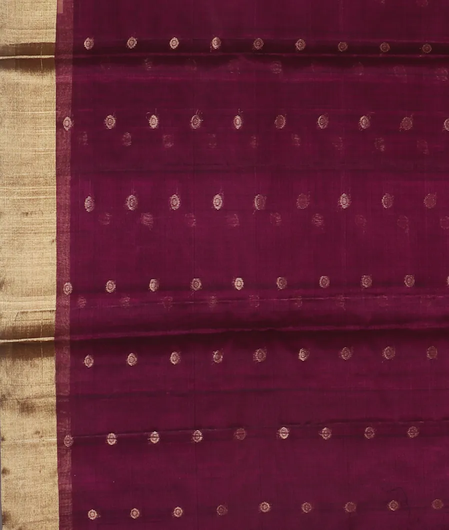 Purple Silk Cotton Saree T4627433