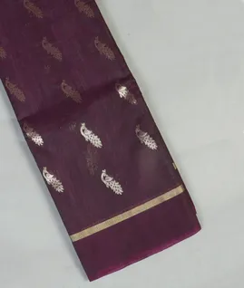 Purple Silk Cotton Saree T4628021