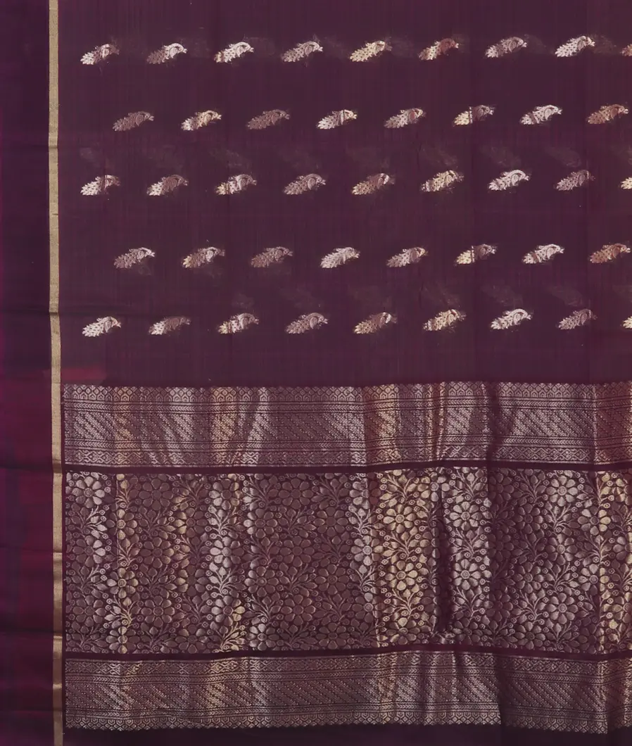 Purple Silk Cotton Saree T4628024