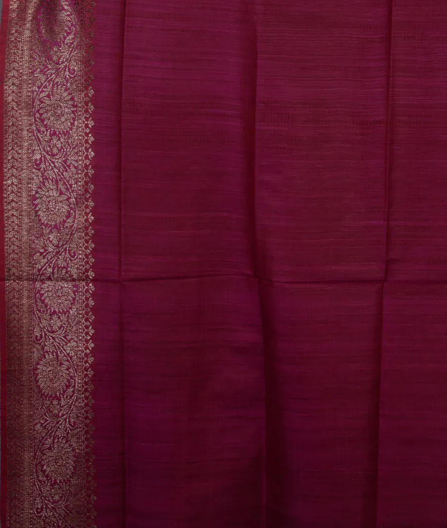 Purple Banaras Tussar Saree T4580533