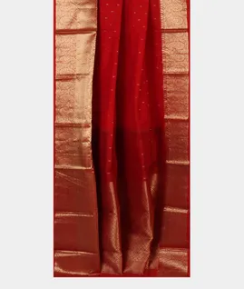 Red Silk Cotton Saree T4628012