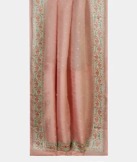 Pink Kora Organza Embroidery Saree T3882452