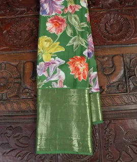 Green Printed Kanjivaram Silk Saree T3976691