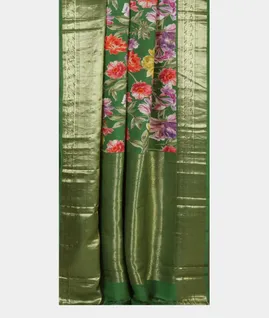 Green Printed Kanjivaram Silk Saree T3976692