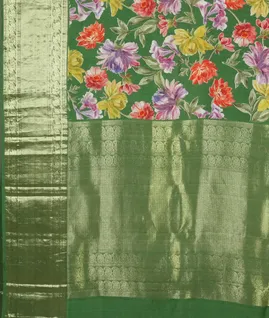 Green Printed Kanjivaram Silk Saree T3976694