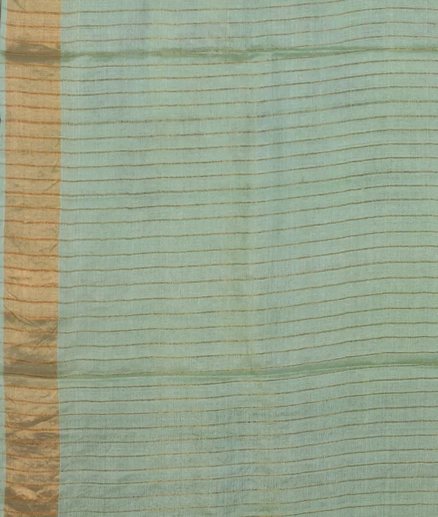 Green Tussar Embroidery saree T3823793