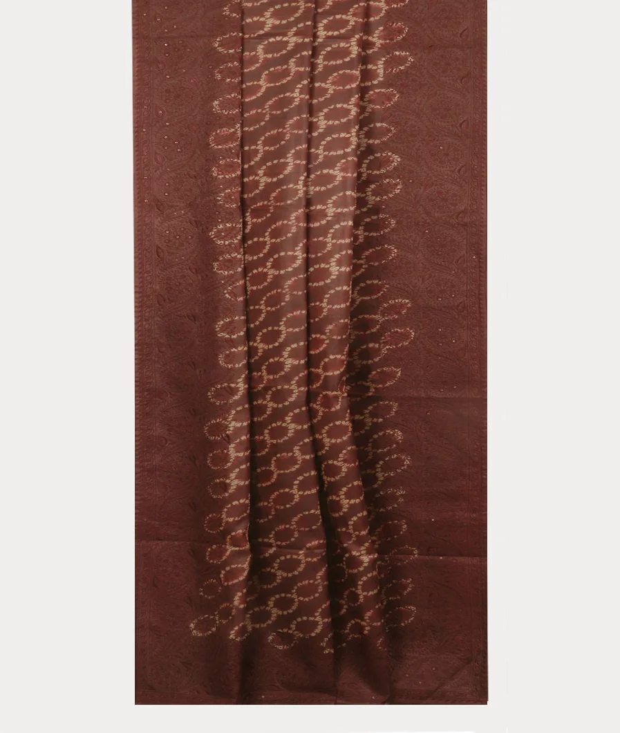 Brown Tussar Printed Saree T4162912