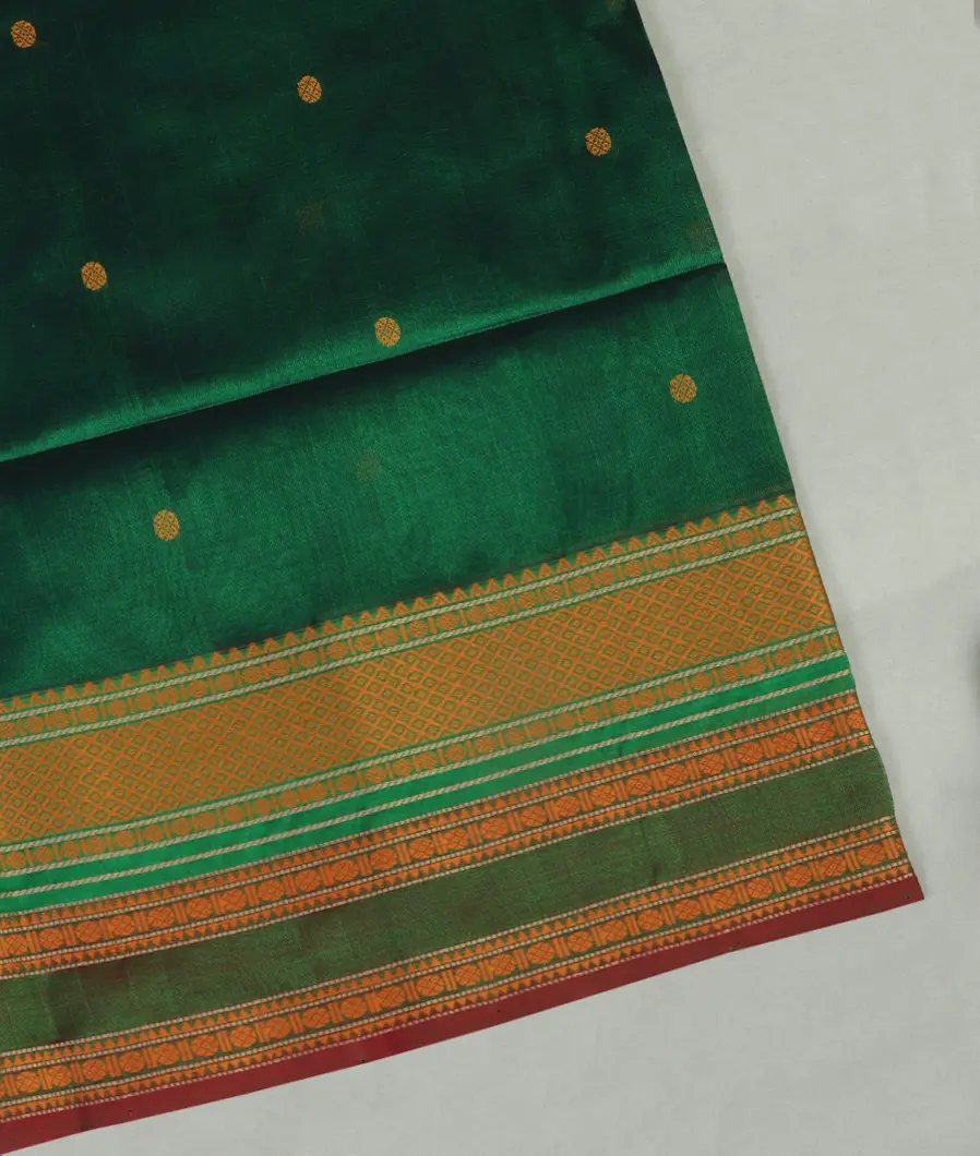 Green Silk Cotton Saree T460347-image