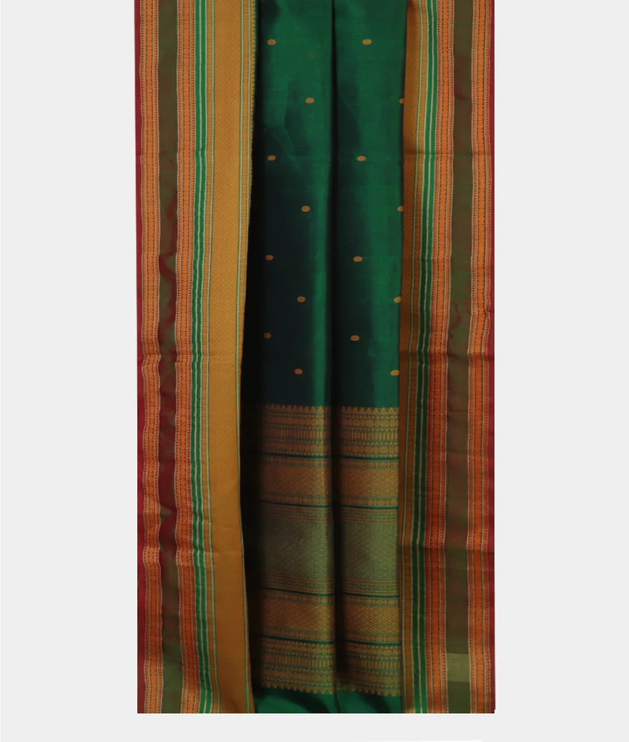 Green Silk Cotton Saree T4603472