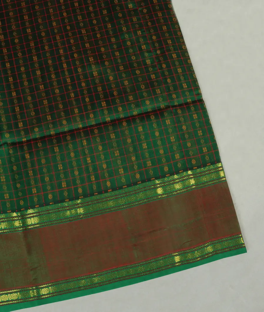 Green Silk Cotton Saree T451288-image