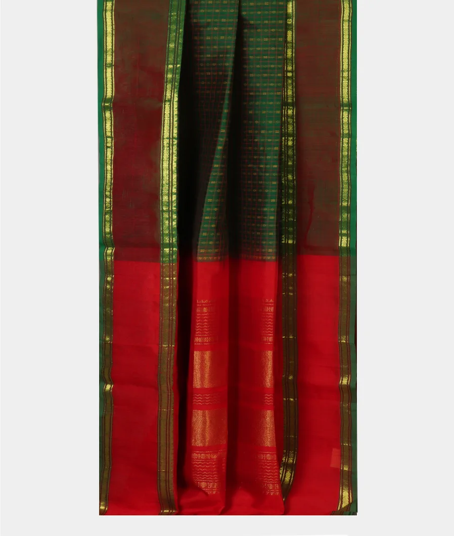 Green Silk Cotton Saree T4512882