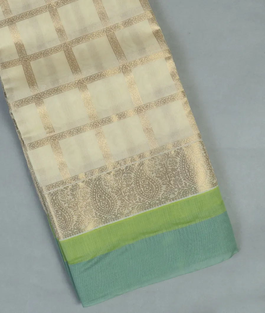 Beige Silk Cotton Saree T462821-image