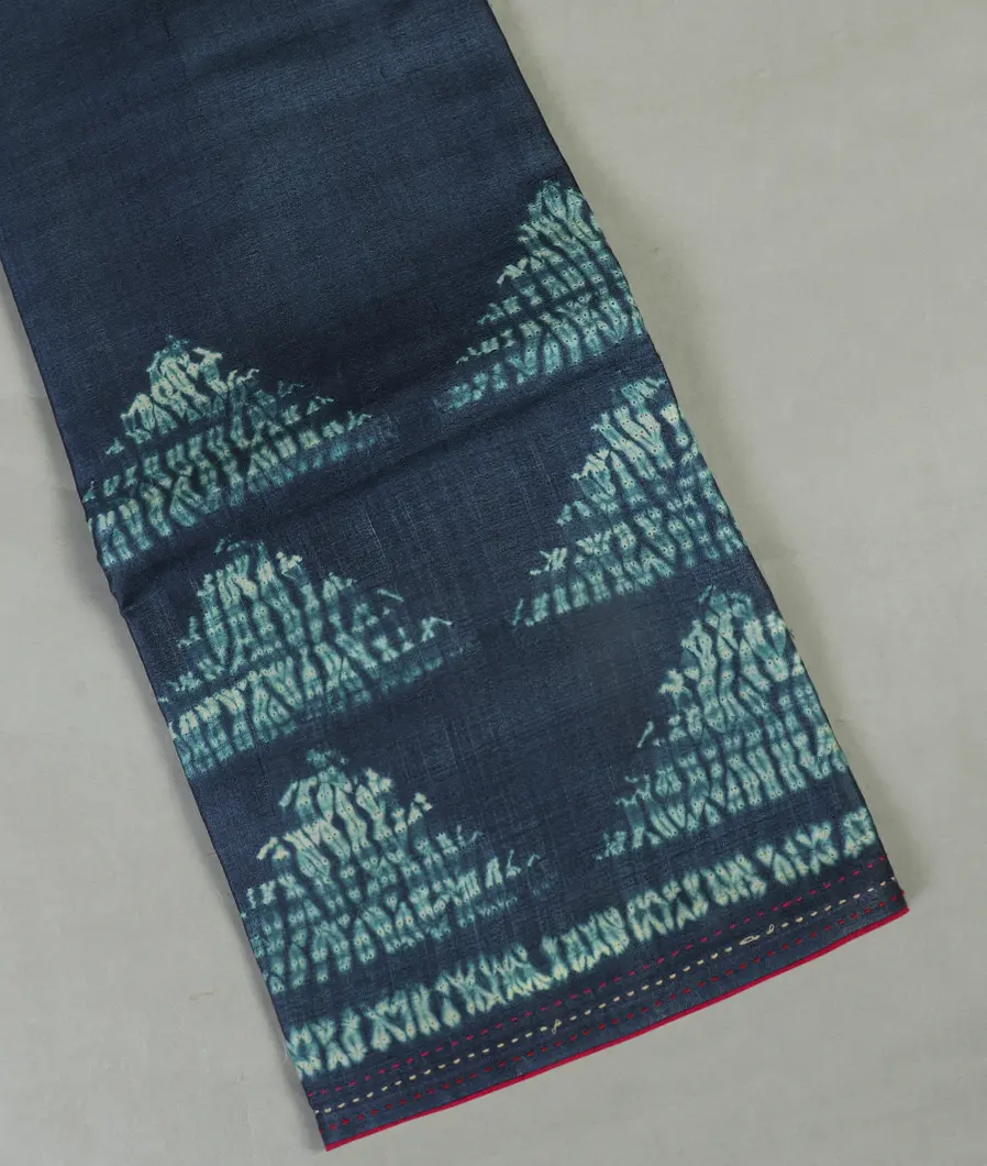 Blue Tussar Printed Saree T461775-image
