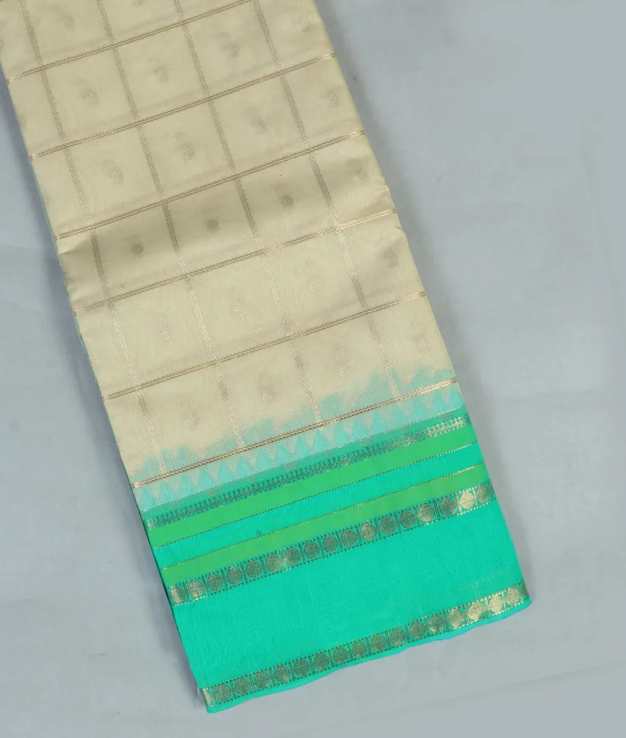 Beige Silk Cotton Saree  T462796-image