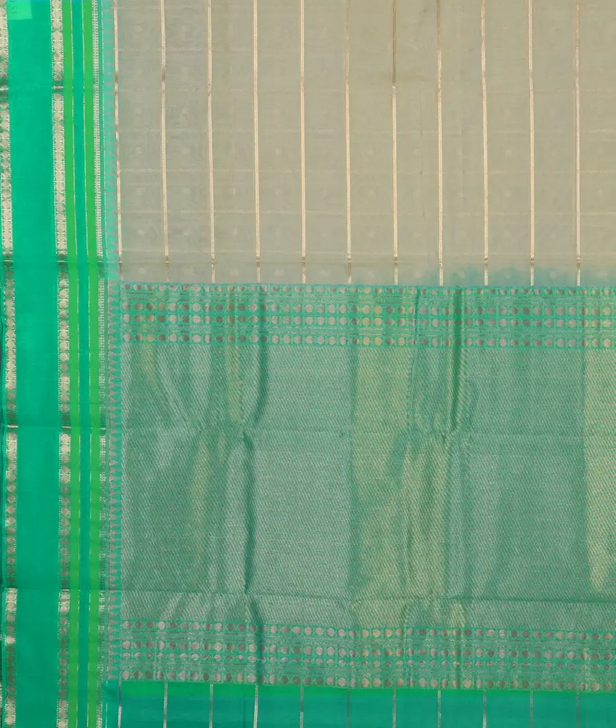 Beige Silk Cotton Saree  T4627964