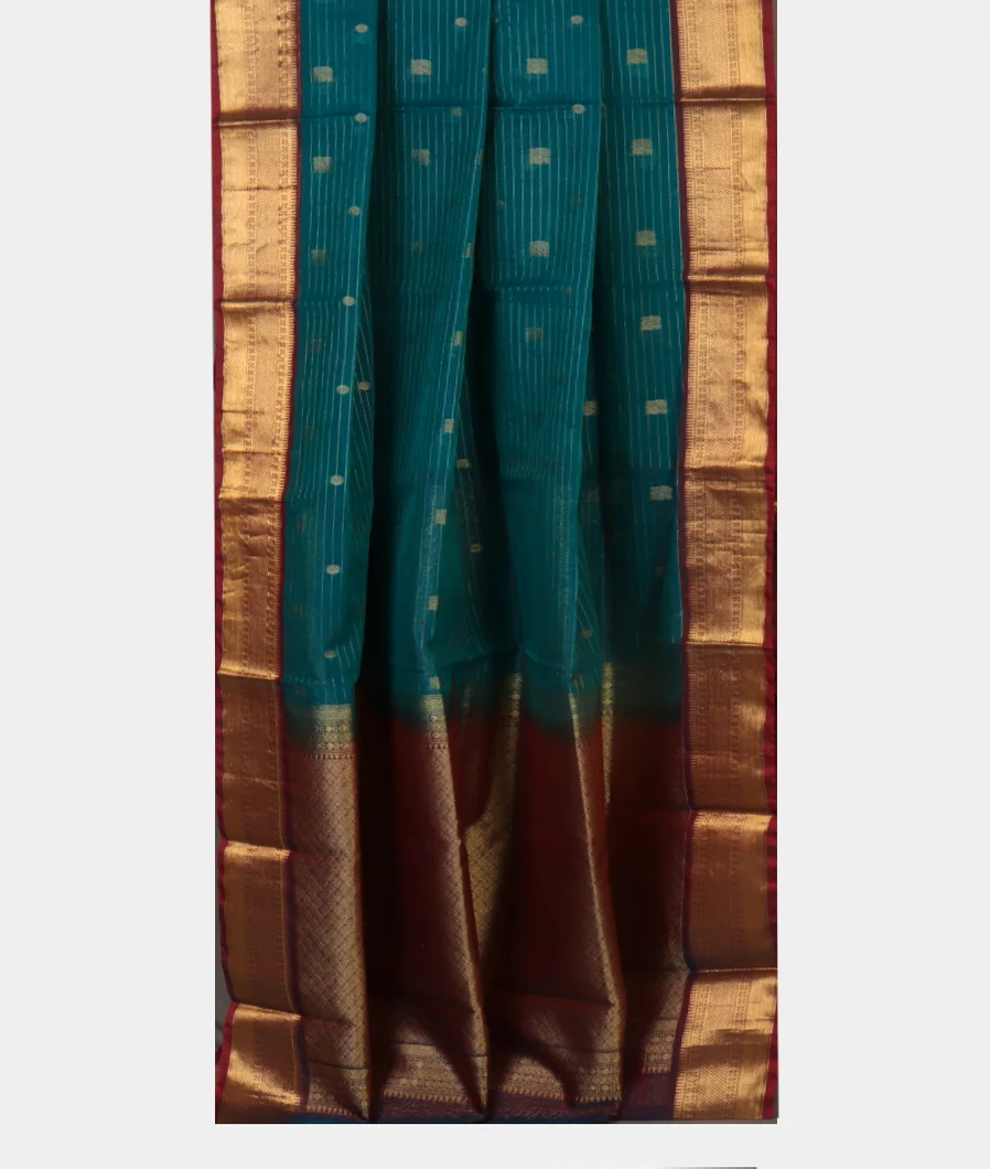 Blue Silk Cotton Saree T4627692