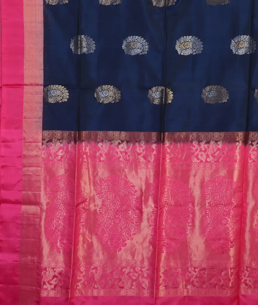 Blue Soft Silk Saree T3898164