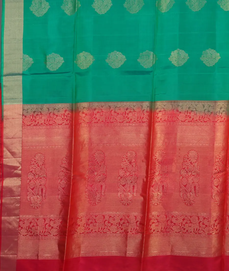 Green Soft Silk Saree T4419394