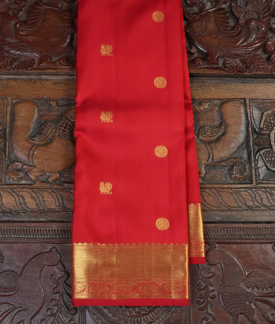 Red Handwoven Kanjivaram Silk Saree T448433-image