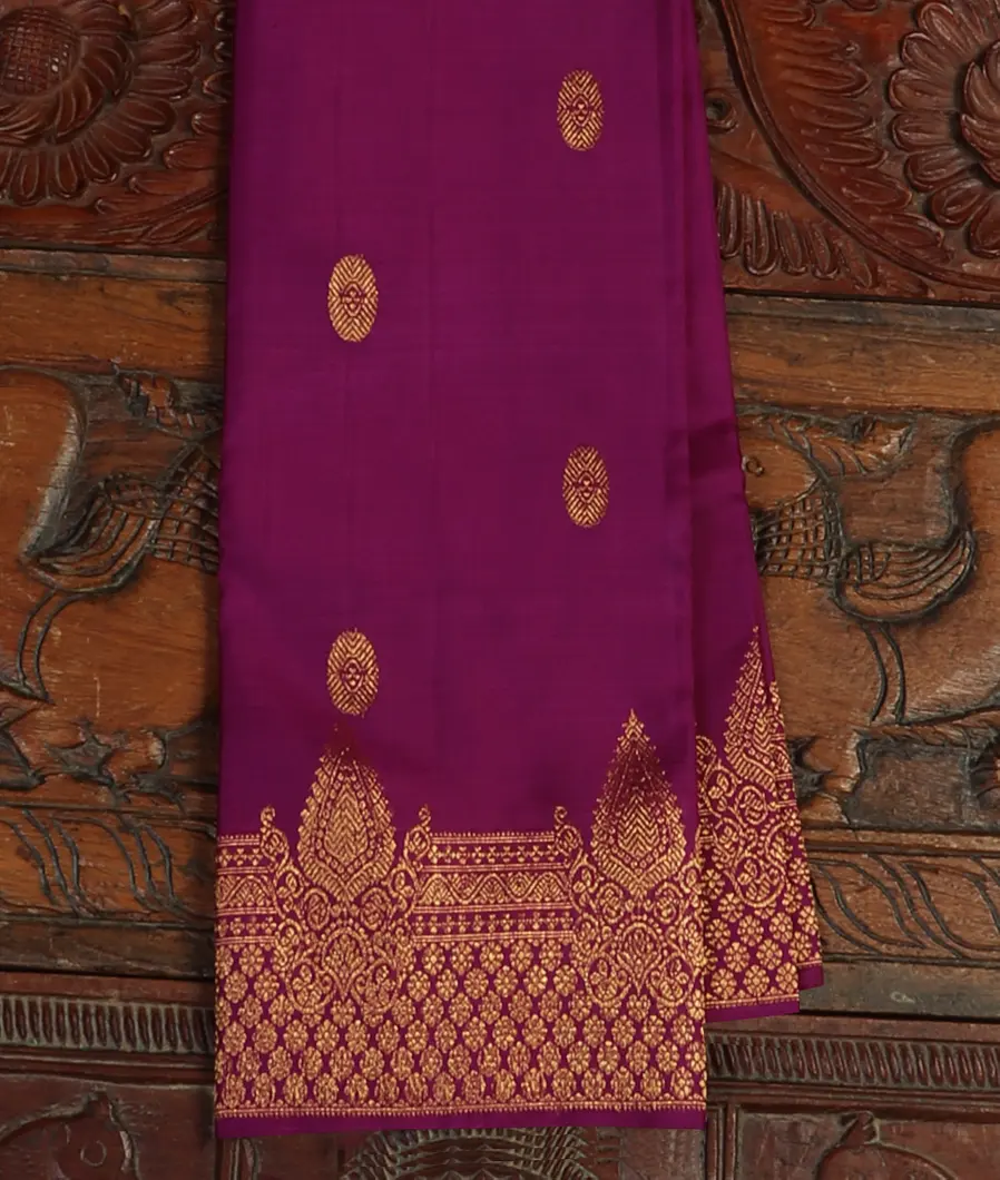 Purple Handwoven Kanjivaram Silk Dupatta T432452-image