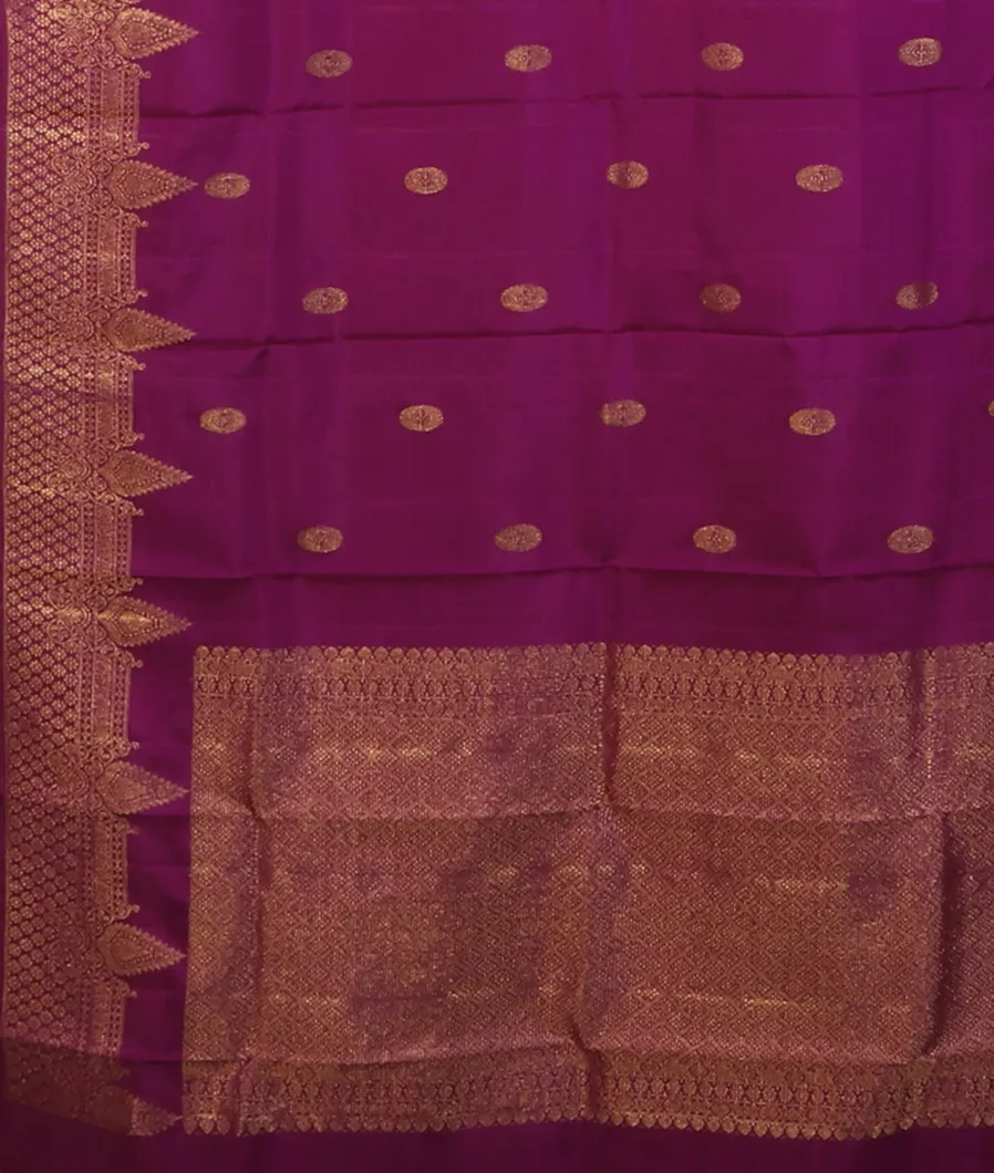 Purple Handwoven Kanjivaram Silk Dupatta T4324523