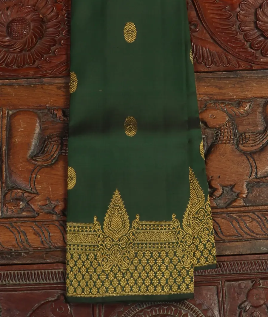 Green Handwoven Kanjivaram Silk Dupatta T419897-image