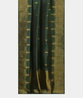 Green Handwoven Kanjivaram Silk Dupatta T4198972