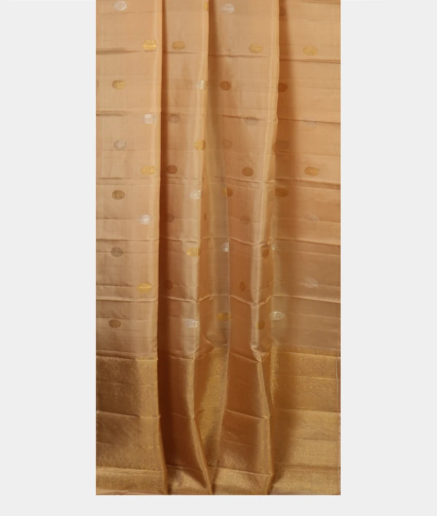 Beige Handwoven Kanjivaram Silk Dupatta T3501682