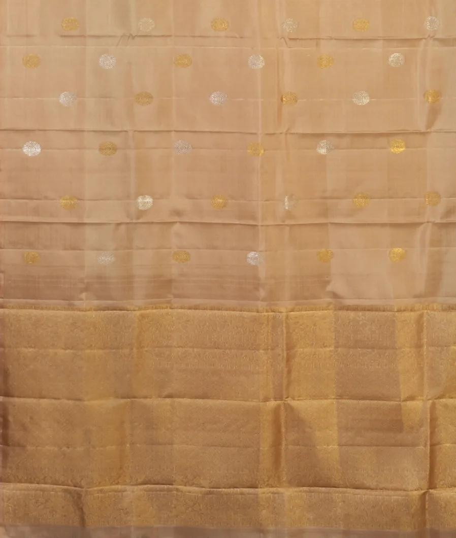 Beige Handwoven Kanjivaram Silk Dupatta T3501683