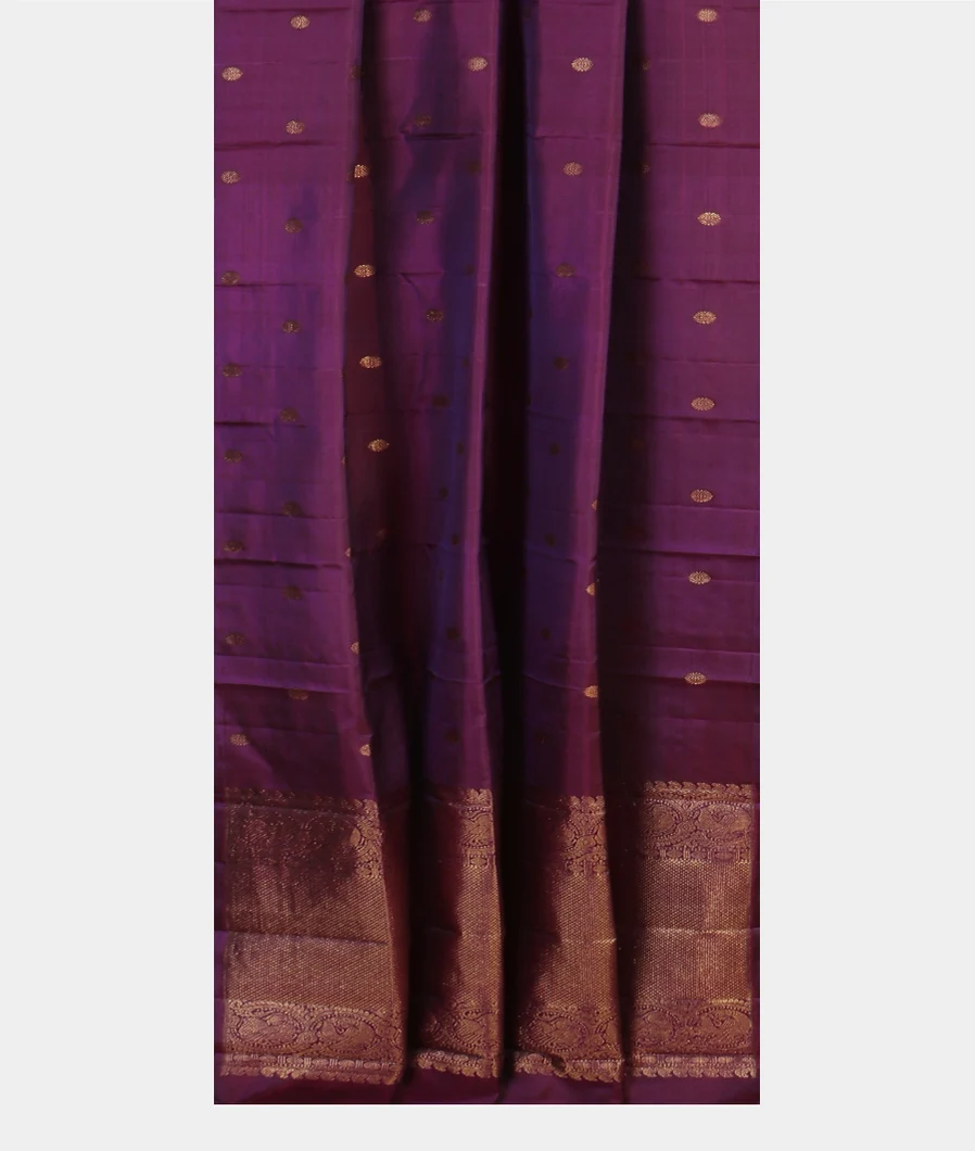 Purple Handwoven Kanjivaram Silk Dupatta T4592822