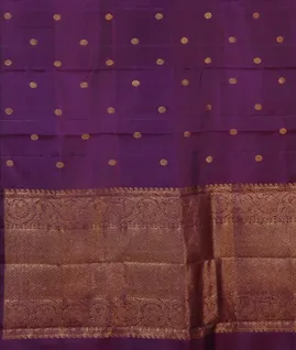 Purple Handwoven Kanjivaram Silk Dupatta T4592823