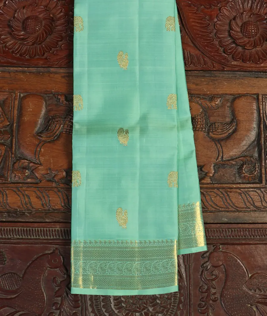 Green Handwoven Kanjivaram Silk Dupatta T459297-image