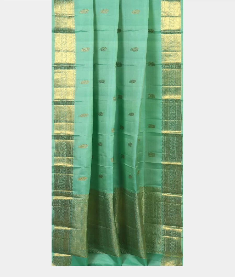 Green Handwoven Kanjivaram Silk Dupatta T4592972