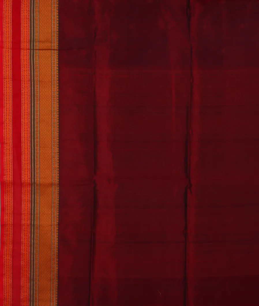 Maroon Silk Cotton Saree T4603503