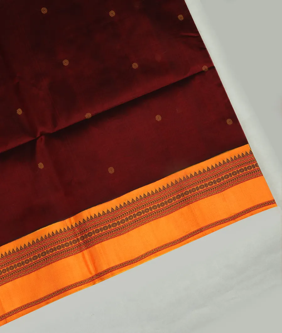 Maroon Silk Cotton Saree T460234-image